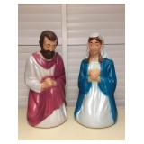 MCT092 Vintage Mary & Joseph Light-Up Blow Molds