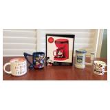 MCT111 Disney Mickey Mouse Coffee Maker & Mugs New