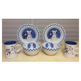 MCT167 Disney Mickey Mouse Snowman Ceramic Dish Set