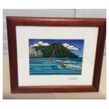 MCT173 Koa Framed “Waikiki Logging” Picture By Holly Brown