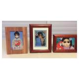 MCT175 Three Framed Margaret Keane Pictures