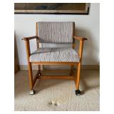 WWS005- Wooden Armrest Chair With Wheels