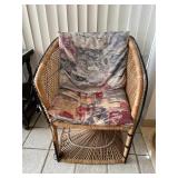 WWS022- Vintage Barrel Back Rattan Chair 
