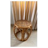 WWS024- Vintage Round Bamboo Side Table