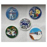 WWS036- Handmade Vintage Ceramic Coasters