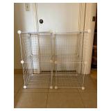 WWS085- (2) 2 Tier Modular Metal Storage Cubbies