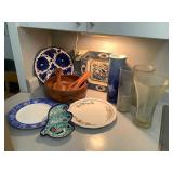 WWS131 Monkey Pod Wood Salad Bowl, Ceramic Serving Dishes, Vases & More!