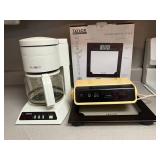 WWS142- Vintage Alarm Clock, Digital Scale & Coffeemaker 