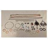 WWS162 Broken & Mismatched Costume Jewelry For Crafting 