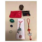 WWS166 Polished Stone Egg, Jade Charms, Brass Bell & More!