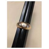 WWS171 14K Gold & Diamonds Ring Size 9.5