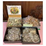 SJP057 Four Boxes Of Various Small Cowry Shells