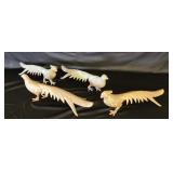 SJP079 - Brass Ptarmigan Bird Scupltures (4)