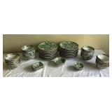 SJP504 Japanese Gold Imari Salad Plates, Rice Bowls & Sauce Dishes
