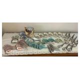 SJP513 Large Batch Of Chinese Porcelain Soup Spoons & Sauce Dishes