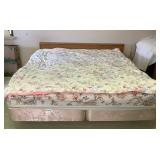 SJP544 King Size Bed Set With Wooden Headboard