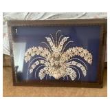 SJP574 3D Shell Art Floral Arrangement 