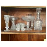 SJP585- Vintage Cut Glass Glassware