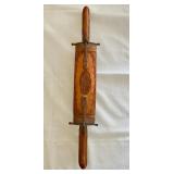 SJP601- Vintage Knife Fork Carved Wood Cutlery