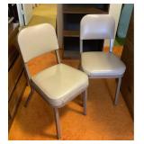 SJP637 Pair Of Vintage Metal Framed Chairs