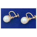 SJP924-14k Gold & Pearl Earrings