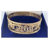 SJP927-Beautiful 14k Gold Hawaiian Bangle Bracelet 