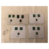 SJP812 Cut Polished Green Stones & Clear Crystal 