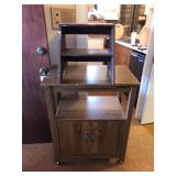 SJP286 Pressed Wood Cart & Wooden Step Stool