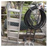 Ladders, a hose & Handtruck