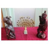 Collectible Carvings and Golden Peacock