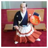 Porcelain Doll with Wood Base