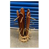 LKF004- Wooden Jewelry Freestanding Display