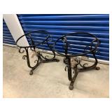 LKF015 Two Ornate Metal End Table Frames