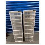 LKF025- (2) Plastic Storage Drawer Unts