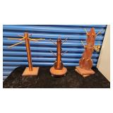 LKF054 Trio Of Key Shaped Jewelry Holders