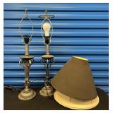 LKF080- (2) Table Lamps & Lamp Shades