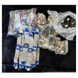 LKF214- Shell & Beads Choker Necklaces & Bracelets 