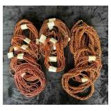 LKF226- Koa & Pacific Teak Wooden Beaded Necklaces