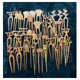 LKF254- Assorted Ornate Wooden Hair Sticks