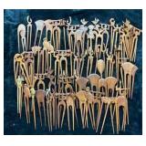 LKF255- Assorted Ornate Wooden Hair Sticks