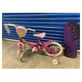 LKF309 Tony Hawk Skateboard & Disney Princess Huffy Bike