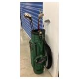 LKF339 Jones Sports Golf Bag & Various Golf Clubs