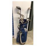 LKF341 Nike Golf Bag & Various Golf Clubs