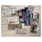 LKF704- Collectible Sports Memorabilia, Stamps & Currency Notes
