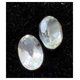 LKF733- Matching Pair Of Oval Zircon