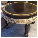 LKF801 - Exquisite Antique Carved Chinese Coffee/Tea Table w/Four Stools - PICKUP on HAWAII ISLAND