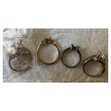 LKF778- Bag Of Assorted Silver Ring Settings