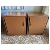 CTD044 Two Brown Wooden Cabinets