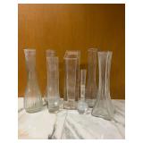CTD074- Various Vintage Glass Vases 