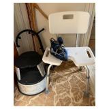 CTD159- Shower Chair, Step Stool, Lomilomi Stick & Walking Sticks